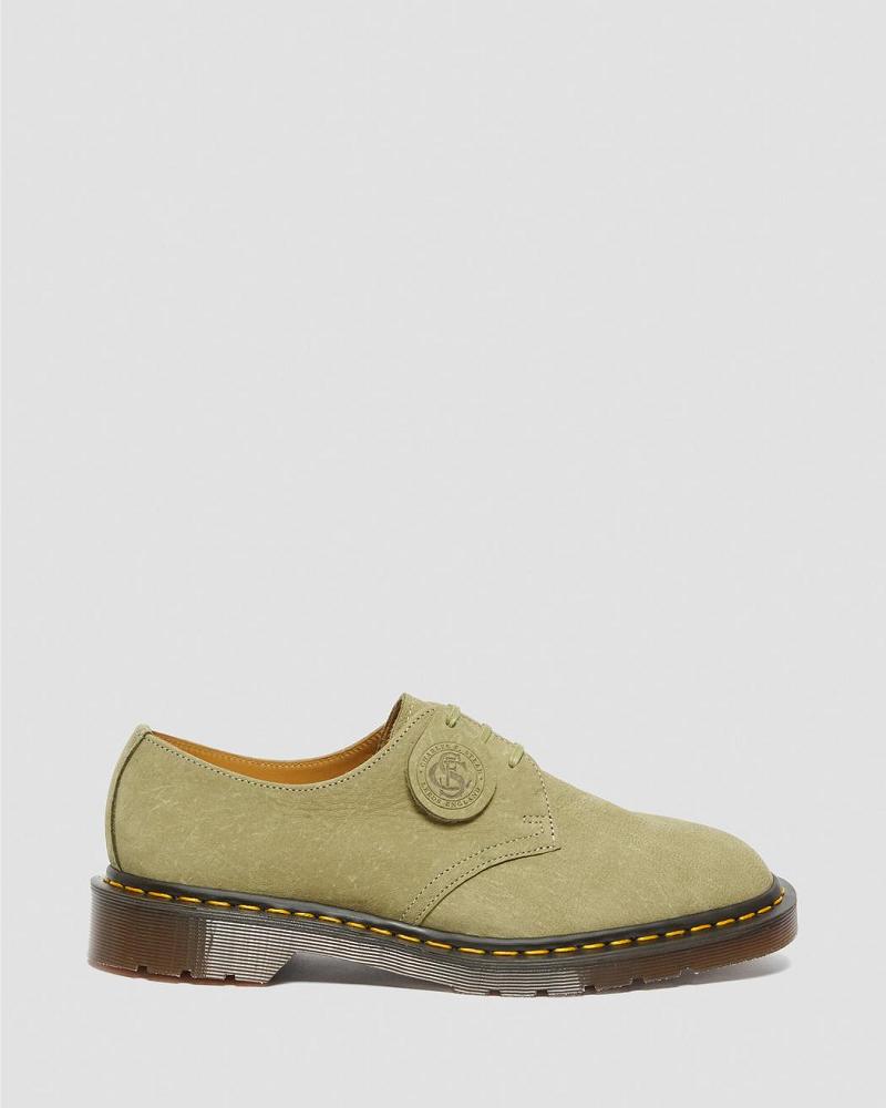 Zapatos Oxford Dr Martens 1461 Made in England Nubuck Cuero Hombre Verdes | MX 218EBC